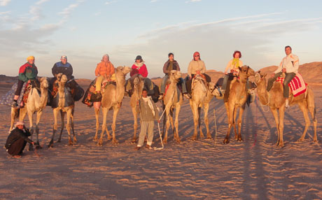 Group photo with camel